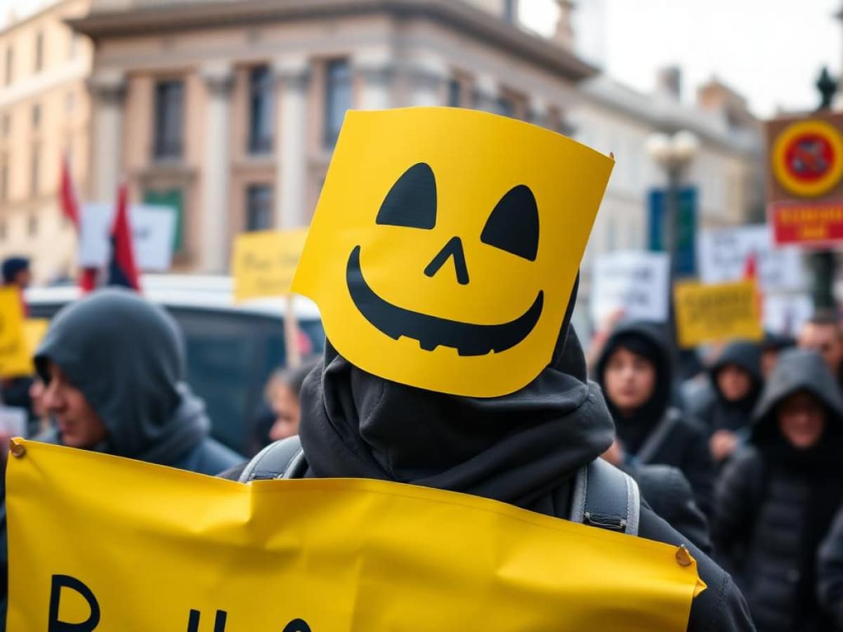 La protesta di Bruciamo tutto, traffico bloccato e vernice. “Serve il reddito di liberazione”
