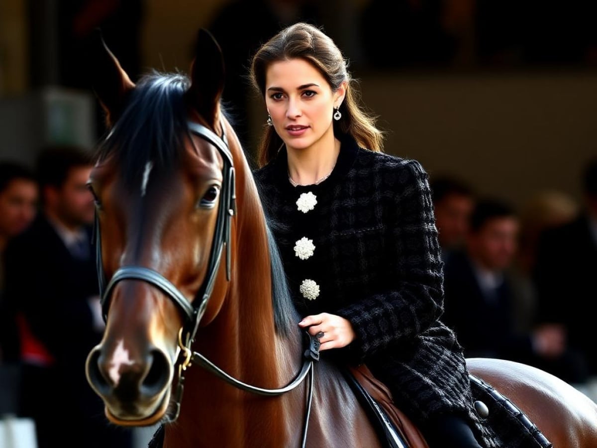 Parigi. Partenza al trotto per Chanel, Charlotte Casiraghi a cavallo apre la sfilata