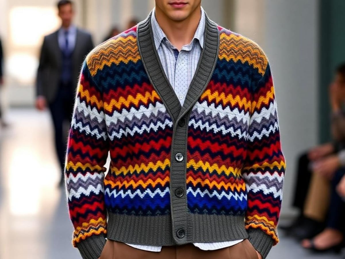 Milano Moda Uomo. Missoni, in alto il cardigan