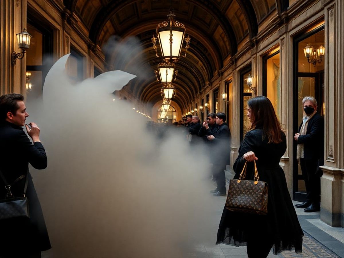 Moda Parigi, il gran ballo (col vampiro) di Louis Vuitton. La protesta ambientalista irrompe alla sfilata