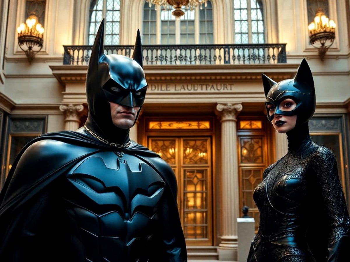 Moda a Parigi, Lanvin sfoggia abiti Art déco. Con incursioni di Batman e Catwoman