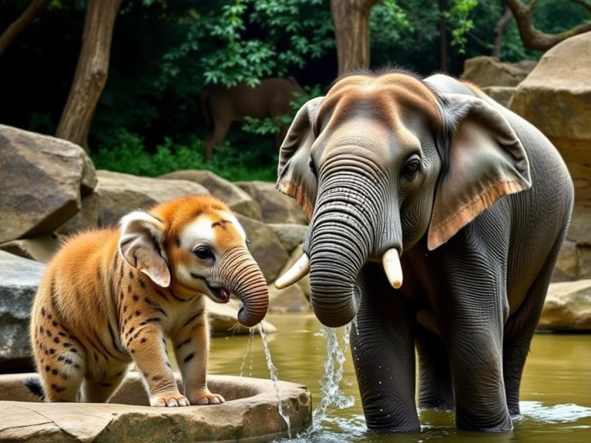 Quanto è bello farsi la doccia. Così l’elefantessa Mary ha imparato a lavarsi da sola nello zoo di Berlino