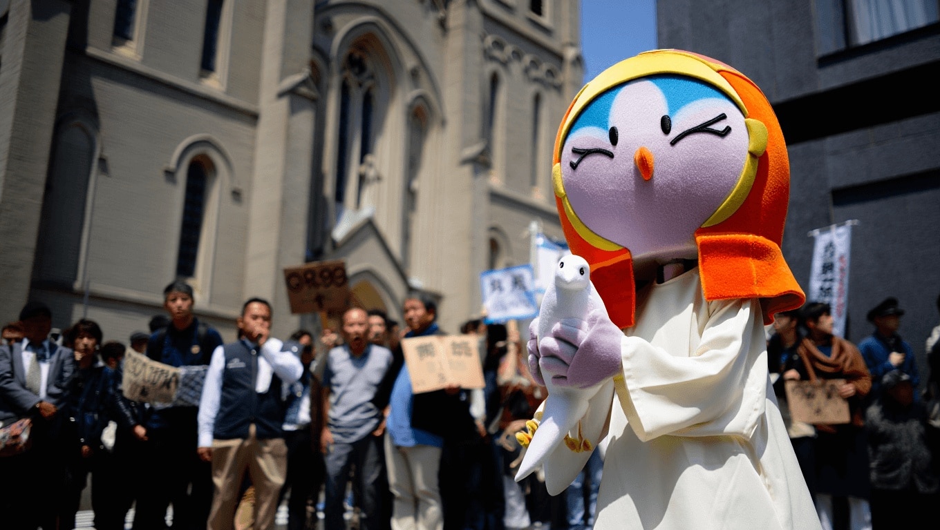 Tradizionalisti cattolici contro la mascotte in stile giapponese del Giubileo: “Sembra Greta Thunberg”