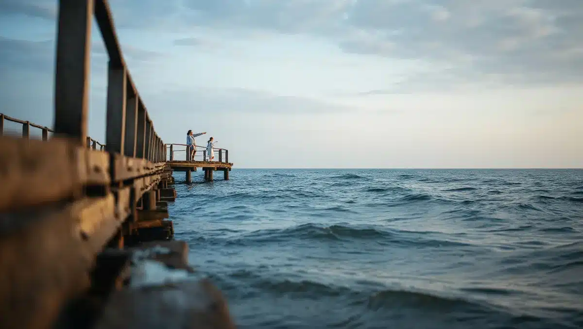 Perché il mare cambia lo spettacolo — Allontanarsi dalla costa significa eliminare lampioni, insenature e palazzi che interrompono la vista: dal largo l'orizzonte è continuo, i bagliori artificiali si attenuano e il cielo appare più definito. Non è solo una questione